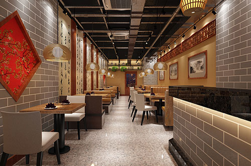 南宁传统中式餐厅餐馆装修设计效果图