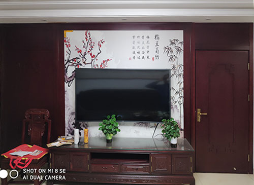 南宁中式家庭装修电视柜效果展示